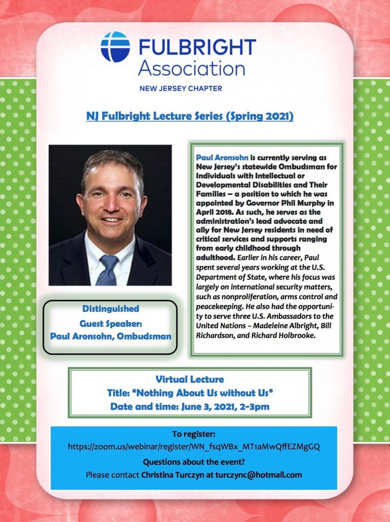 Fulbright-NJ Lecture Series